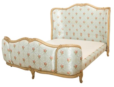 Lot 278 - Louis XV Style Painted Bedstead The padded...