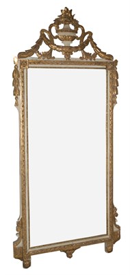 Lot 309 - Louis XVI Painted and Parcel Gilt Pier Mirror...