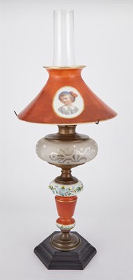 Lot 311 - Victorian Brass, Painted Opaline and Clear...