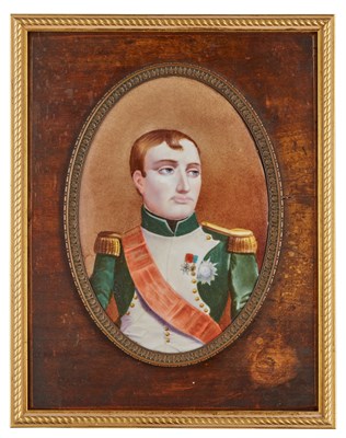 Lot 257 - Sevres Painted Porcelain Plaque of Napoleon...