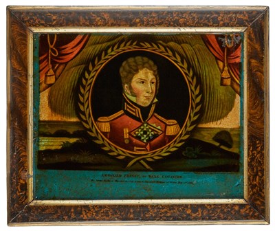 Lot 259 - Two English Reverse Painted Glass Images of...
