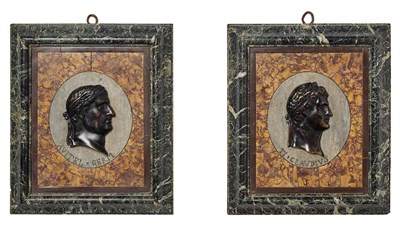 Lot 197 - Set of Twelve Continental Bronze Portrait...