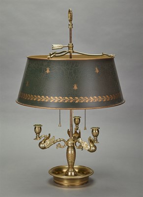 Lot 272 - Empire Style Gilt-Metal Bouillotte Lamp Height...