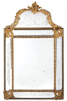 Lot 199 - Regence Style Gilt-Bronze Mounted Mirror...