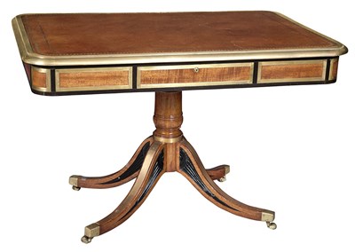 Lot 608 - George IV Brass Mounted Hardwood and Ebony...