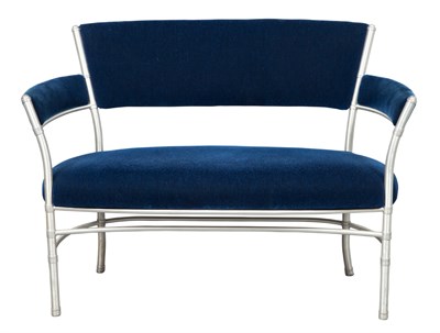 Lot 448 - Warren McArthur Blue Velvet Upholstered...