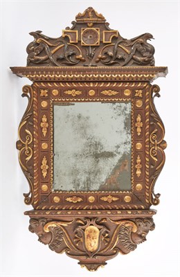 Lot 577 - Renaissance Walnut and Parcel Gilt Mirror 16th...