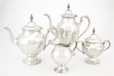 Lot 373 - Newport Sterling Silver Four-Piece Tea and...