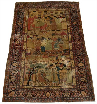 Lot 643 - Mohtashem Kashan Pictorial Rug Central Persia,...