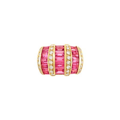 Lot 258 - Gold, Pink Tourmaline and Diamond Ring, by H. Stern