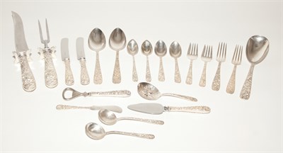 Lot 386 - Kirk Sterling Silver Repousse Pattern Flatware...
