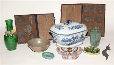 Lot 426 - Group of Nine Asian Articles Including a blue...