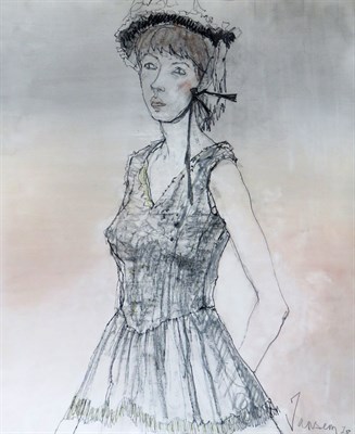 Lot 49 - Jean Jansem French, 1920-2013 Femme a la Robe...