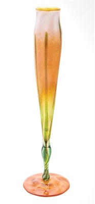 Lot 308 - Tiffany Favrile Glass Calyx Footed Cabinet Bud...
