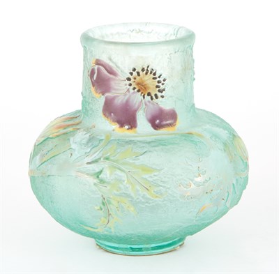 Lot 224 - Gallé Gilt, Acid Etched, and Enameled Floral...