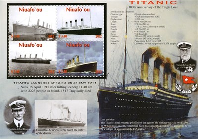 Lot 1031 - Tonga Niuafo'ou 2012 Titanic Issue Scott 288,...