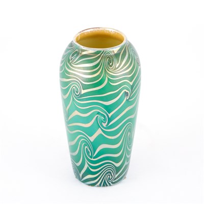 Lot 255 - Durand Art Glass King Tut Decorated Cabinet...
