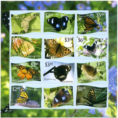 Lot 1030 - Tonga Niuafo'ou 2012 Butterfly Sheet Scott 287...
