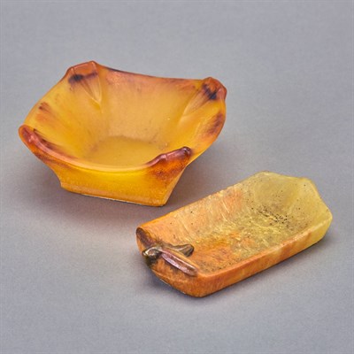 Lot 213 - Two Alméric Walter Pâte de Verre Desk Articles...