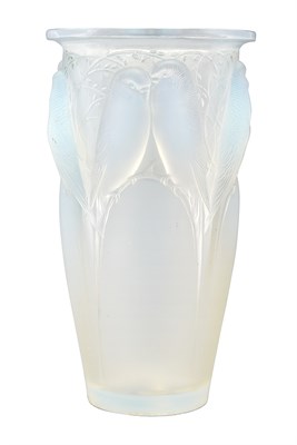Lot 298 - R. Lalique Molded Opalescent Glass Ceylon Vase...