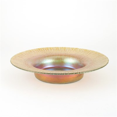 Lot 278 - Tiffany Gold Favrile Glass Low Bowl Circa 1916...