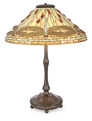 Lot 323 - Tiffany Studios Bronze and Leaded Favrile...