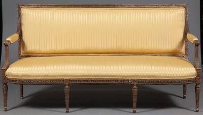 Lot 533 - Louis XVI Style Painted and Giltwood Settee...