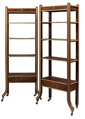 Lot 209 - Pair of Regency Mahogany and Parcel Gilt Open...