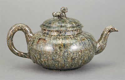 Lot 573 - Staffordshire Solid Agateware Teapot Circa...