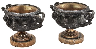 Lot 674 - Pair of Bronze Models of the Warwick Vase 19th...