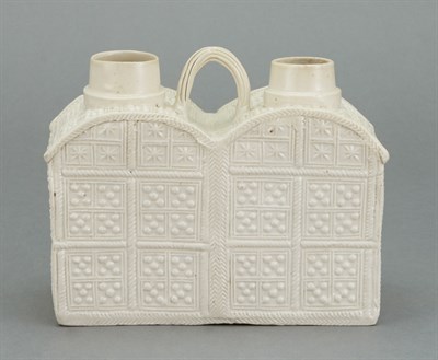 Lot 527 - Staffordshire Salt Glazed Double Tea Caddy...