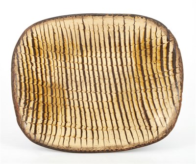 Lot 213 - Slip Glazed Redware Bread Tray Circa 1820 With...