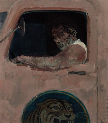 Lot 122 - Joseph Hirsch American, 1910-1981 Trucker Oil...