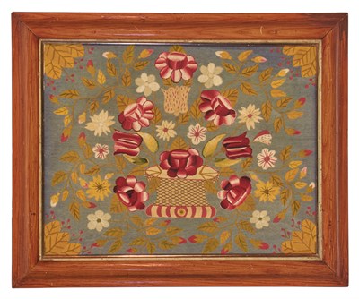 Lot 282 - Woolwork Needlepoint Picture Probably English,...