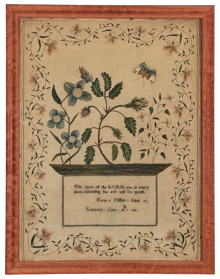 Lot 284 - Needlework Sampler 19th Century Depicting...