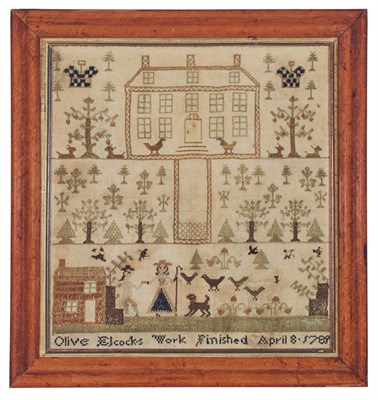 Lot 247 - English Needlework Sampler Late 18th century...
