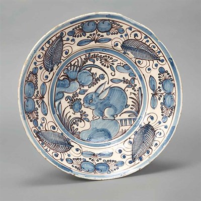 Lot 432 - Portuguese Faience Charger Mid 17th century...