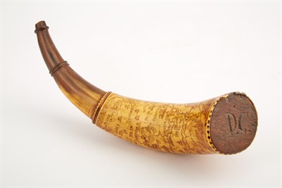 Lot 289 - Engraved Powder Horn The horn possibly 18th...
