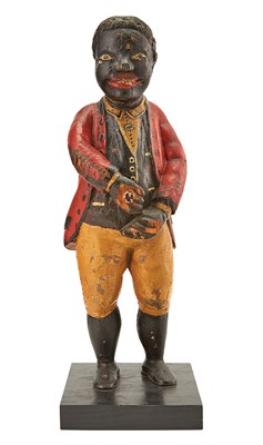 Lot 274 - Carved and Painted Figure of a Standing Black...