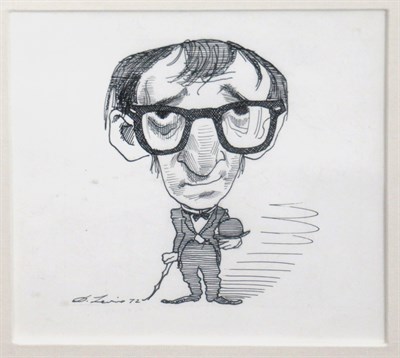 Lot 60 - David Levine American, 1926-2009 Woody Allen,...