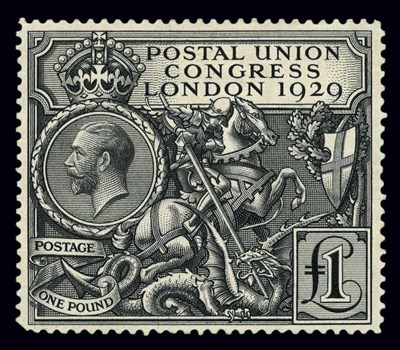Lot 1016 - Great Britain 1929 Postal Union Congress Pound...