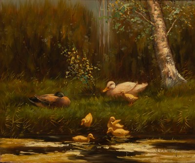 Lot 59 - Jan van Doorn Dutch, 1911-1993 Ducks and...