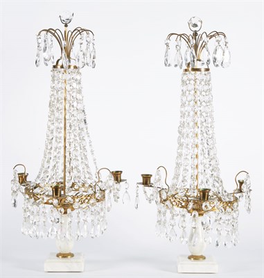 Lot 273 - Pair of George III Style Cut Glass, Gilt-Metal...