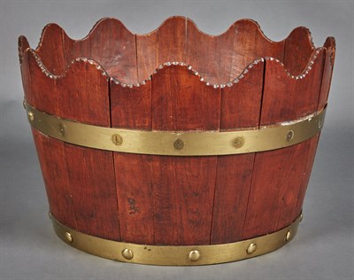Lot 547 - Georgian Style Brass Bound Mahogany Stained...