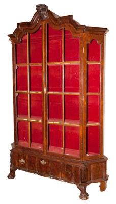 Lot 285 - Dutch Rococo Style Walnut Cabinet Height 7...