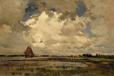 Lot 5 - Theophile de Bock Dutch, 1851-1904 River...