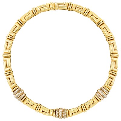 Lot 21 - Gold and Diamond Necklace, Bulgari