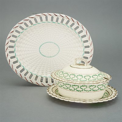 Lot 501 - Group of English Creamware Articles Probably...