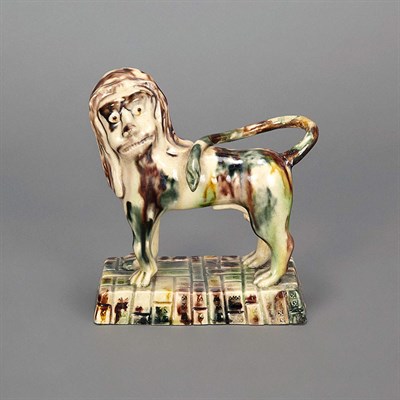 Lot 500 - English Creamware Figure of a Lion Circa 1760...