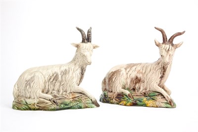Lot 535 - Two Staffordshire Figures of Goats Late 18th...